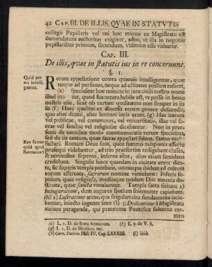 Cap. III. De illis, quae in statutis ius in re concernunt
