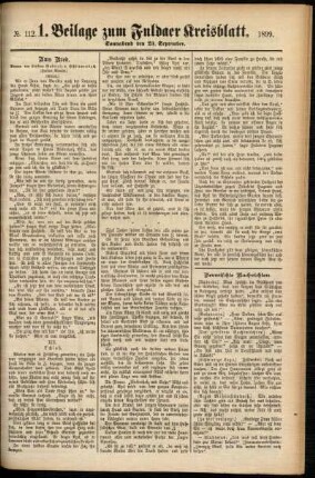 Zweite Ausgabe vom Samstag, den 23. September 1899.