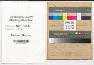 Entnazifizierung Rochus Metzner , geb. 15.08.1911 (Finanzbeamter)