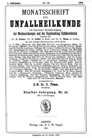 Fünfter Jahrgang. Nr. 10.