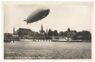 Luftschiff "Graf Zeppelin"überfliegt Konstanz a. B.