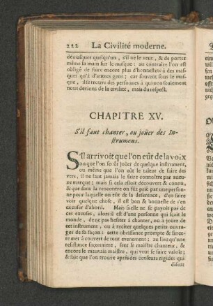 Chapitre XV. Capitel XV.
