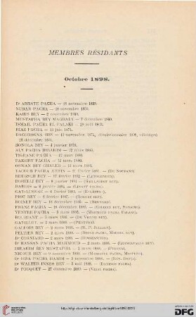 Membres résidents