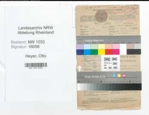 Entnazifizierung Otto Heyer , geb. 08.02.1897 (Polizeibeamter)