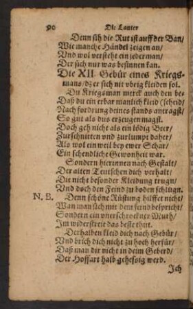 Die XII. Gebür eines Kriegsmans ...