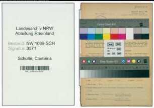 Entnazifizierung Clemens Schulte , geb. 26.08.1914 (Vorarbeiter)
