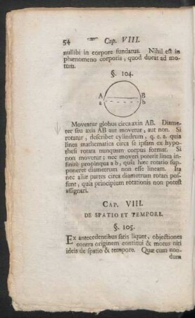 Cap. VIII. De Spatio Et Tempore