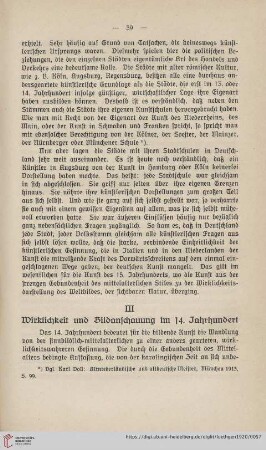III. Wirklichkeit und Bildanschauung im 14. Jahrhundert