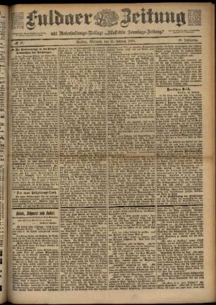Ausgabe vom Mittwoch, den 15. Februar 1899.
