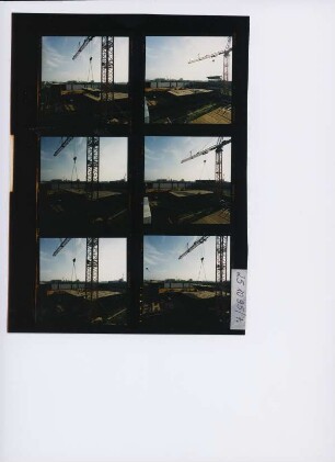 Kanalbrücke über die Weser - Unterbauten - Mittellandkanal, Minden, 1995