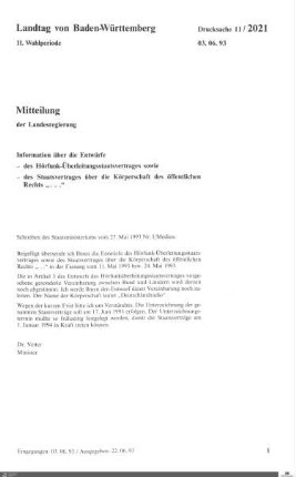 Hörfunk-Überleitungsstaatsvertrag