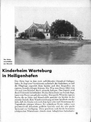 Kinderheim Warteburg in Heiligenhafen