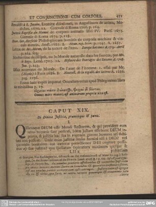 Caput XIX. De Divina Iustitia, praemiisque & poenis