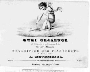 Zwei Gesänge : mit ital. u. dt. Texte für 2 Stimmen mit Begl. d. Pianoforte ; oeuv. 92