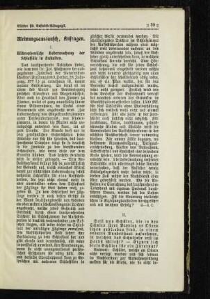 Meinungsaustausch, Anfragen : mikrophonische Ueberwachung der Schlafsäle in Anstalten