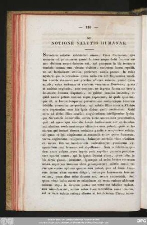 [IV.] De Notione Salutis Humanae.