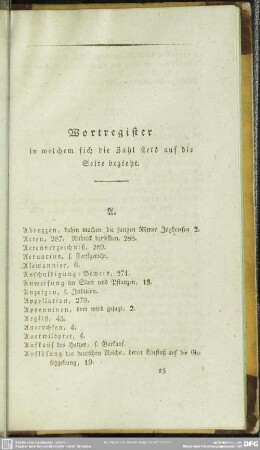 Wortregister