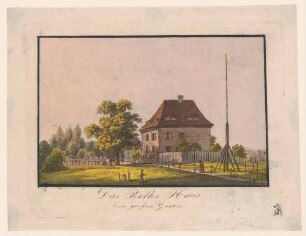 Das "Rote Haus", Forst- und Gasthaus und Sitz des Hegereiters (ab etwa 1880 Königliche Villa) in Strehlen (Dresden-Strehlen) beim Großen Garten