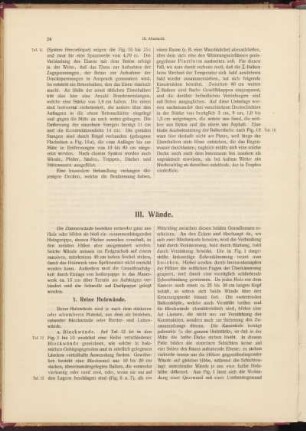 III. Wände.