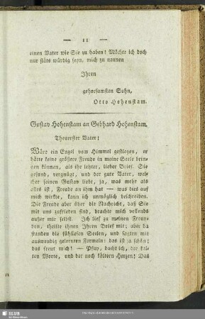 Gustav Hohenstam an Gebhard Hohenstam