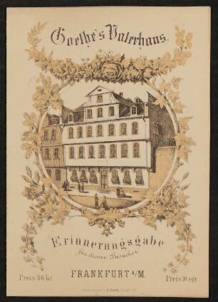 Eintrittskarte ins Goethehaus 1864