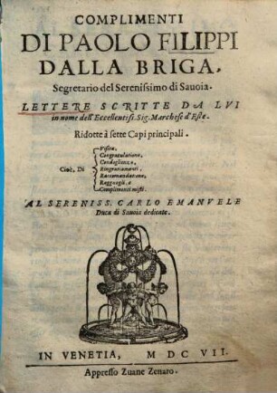 Complimenti : Lettere scritte da lui in nome dell ... Marchese d'Este