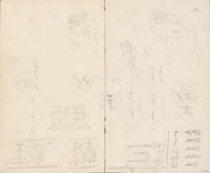 Reiseskizzen aus Athen, Venedig und Padua: Details (aus: Skizzenalbum 4)
