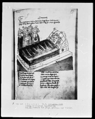 Auszug biblischer Geschichten — Josephs Tod, Folio 83recto