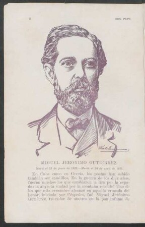 Miguel Jerónimo Gutiérrez - Nació el 15 de junio de 1822. - Murió el 20 de abril de 1871.