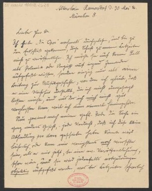 Brief an Ludwig Strecker (senior) an B. Schott's Söhne : 30.05.1946
