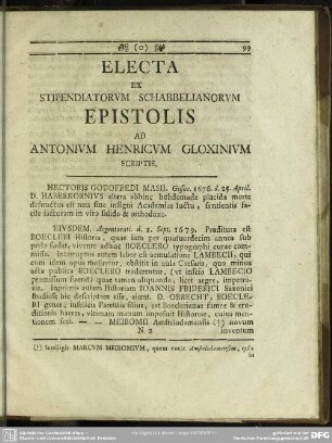 Electa Ex Stipendiatorum Schabbelianorum Epistolis