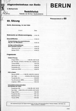 Nr. 69, 14. Juni 1984