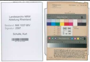Entnazifizierung Kurt Schulte , geb. 12.11.1905 (Postschaffner)