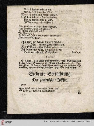 Siebente Betrachtung: Der gecreutzigte JEsus