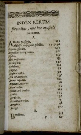 Index Rerum succinctus, quæ hoc opusculo continentur.