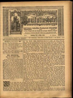 Erste Ausgabe vom Sonntag, den 04. März 1906.