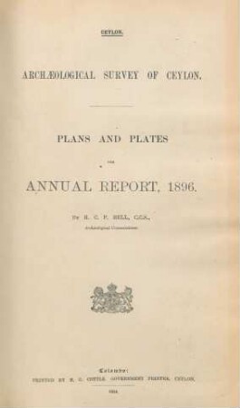 1896: Annual report / Plans and plates
