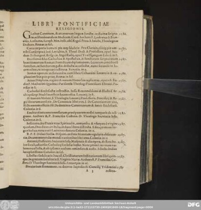Libri Pontificiae Religionis.
