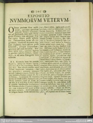 Expositio Nummorum Veterum