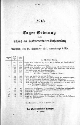 Tages-Ordnung No. 13 (112-123), 19. September 1917
