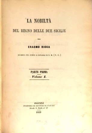 La Nobilità del regno delle due Sicilie, 1,1