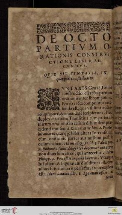 Quid sit syntaxis, in quot partes distribuatur
