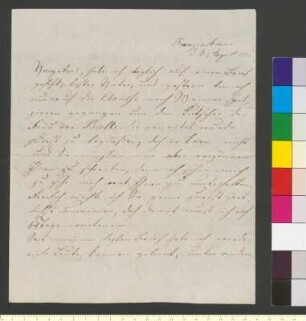 Brief von Pogwisch, Ulrike von an Goethe, Johann Wolfgang von