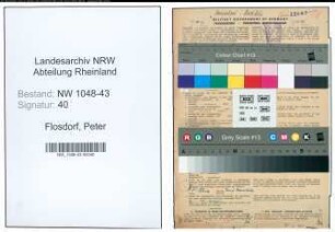 Entnazifizierung Peter Flosdorf , geb. 22.07.1887 (Beamter)