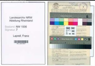 Entnazifizierung Franz Laprell , geb. 17.02.1864 (Postbeamter)