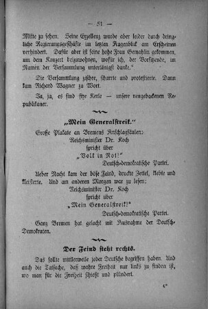 Der Feind steht rechts.