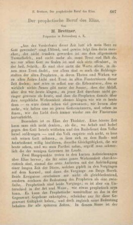 607-628 Der prophetische Beruf des Elias