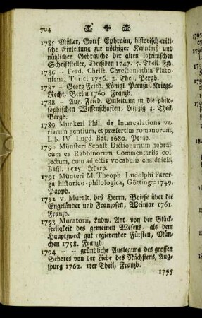 1788 - Aug. Fried. Einleitung in die philosophischen Wissenschaften,[...] - 2160 - gemeinnützige Lehren der Tugend und guten Sitten,[...]