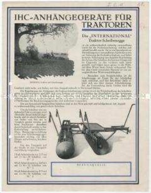 Landwirtschaftliche Maschinen der Firma Deering International Harvester Company