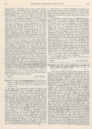 404-405 [Rezension] Schnitzer, Joseph, Savonarola im Streite mit seinem Orden und seinem Kloster